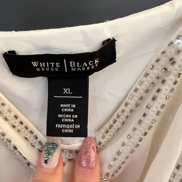 White House Black Market beaded camisole. Size XL. - Picture 4 of 6